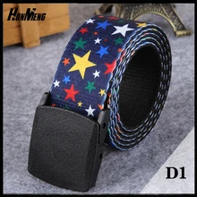 

[HONMENG]Belts Men High Quality Canvas Belt Casual belts fast dry Plastic Automatic Buckle