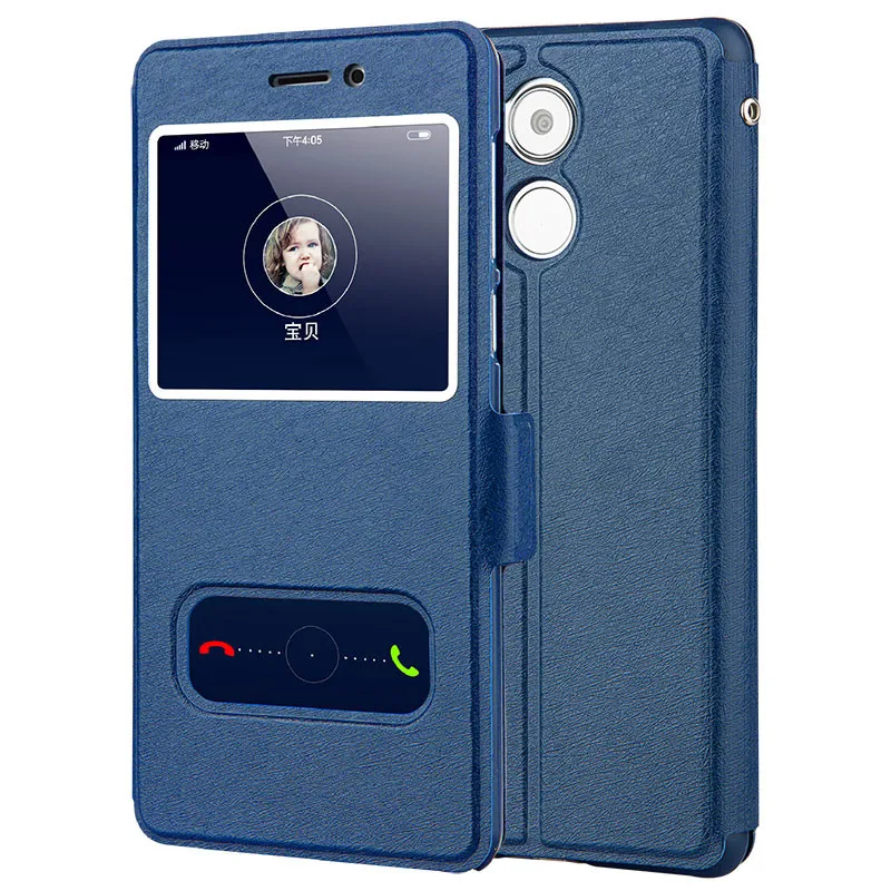 

Huawei Honor 6C Case 5.0" High Quality Window PU Leather Case Cover For Huawei 6C Huawei Enjoy 6S With Phone Rope #0607