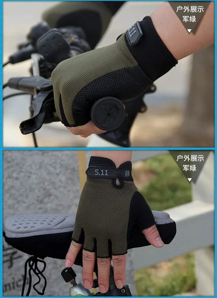 Пара наружных велосипедных перчаток, камуфляжные безопасные перчатки на пол пальца для взрослых, велосипеда, мотоцикла, рабочие перчатки для детей, мужские, женские, спортивные