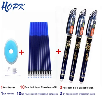 

14Pcs/Set Erasable Gel Pen Washable Handle 0.38mm Blue Black Red Erasable Pen Refill Rod School Office Stationery Writing Tool