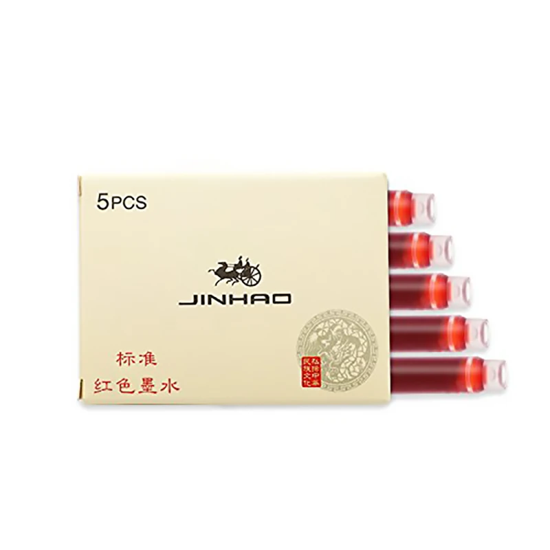 30 шт. перьевая ручка Jinhao чернильные картриджи красный/зеленый/фиолетовый/оранжевый Цвет Стандартный Размеры для Jinhao Duke Baoer Fuliwen ручка и так далее