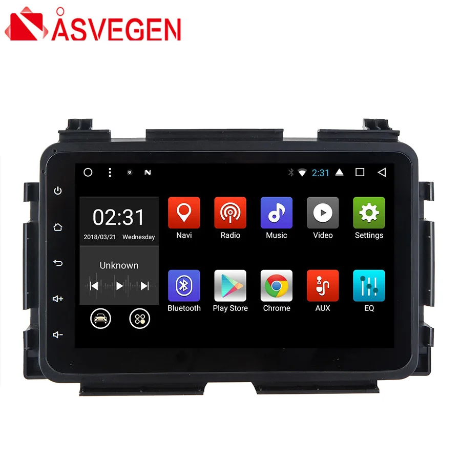 Best ASVEGEN 2din Car Radio Car DVD Player GPS Navigation Android 7.1 Car Stereo video Free Map Car Electronics For Honda XRV& Vezel 0
