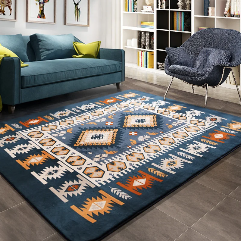 

Mediterrane Tapijt Grote Woonkamer Tapijten Blauw Slaapkamer Tapijten Thee Tafel Rechthoekige Vloermat A-249