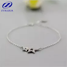 Новое поступление высокое качество 925 стерлингового серебра модные ювелирные изделия микро-мозаика пятиугольная женский браслет SB51