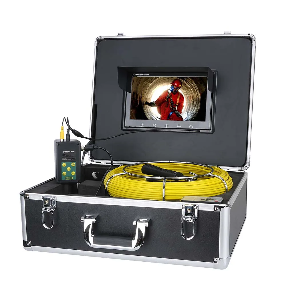 US $535.99 9 inch WiFi Wireless Pipe Inspection Video Camera Drain Sewer Pipeline Industrial Endoscope IP68 360 Degree Rotating Camera