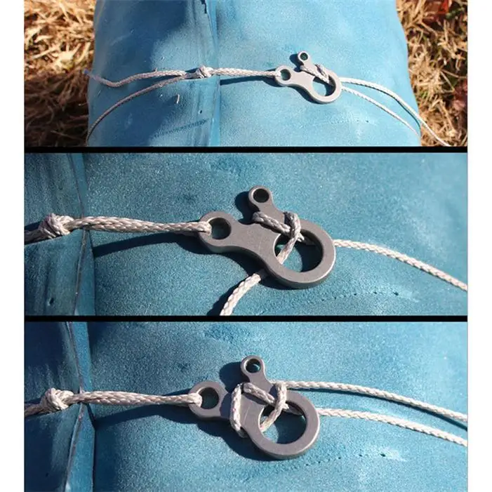 1pcs 3 Holes Multipurpose Camp Knot Pack Quicklinks tool Carabiner EC 