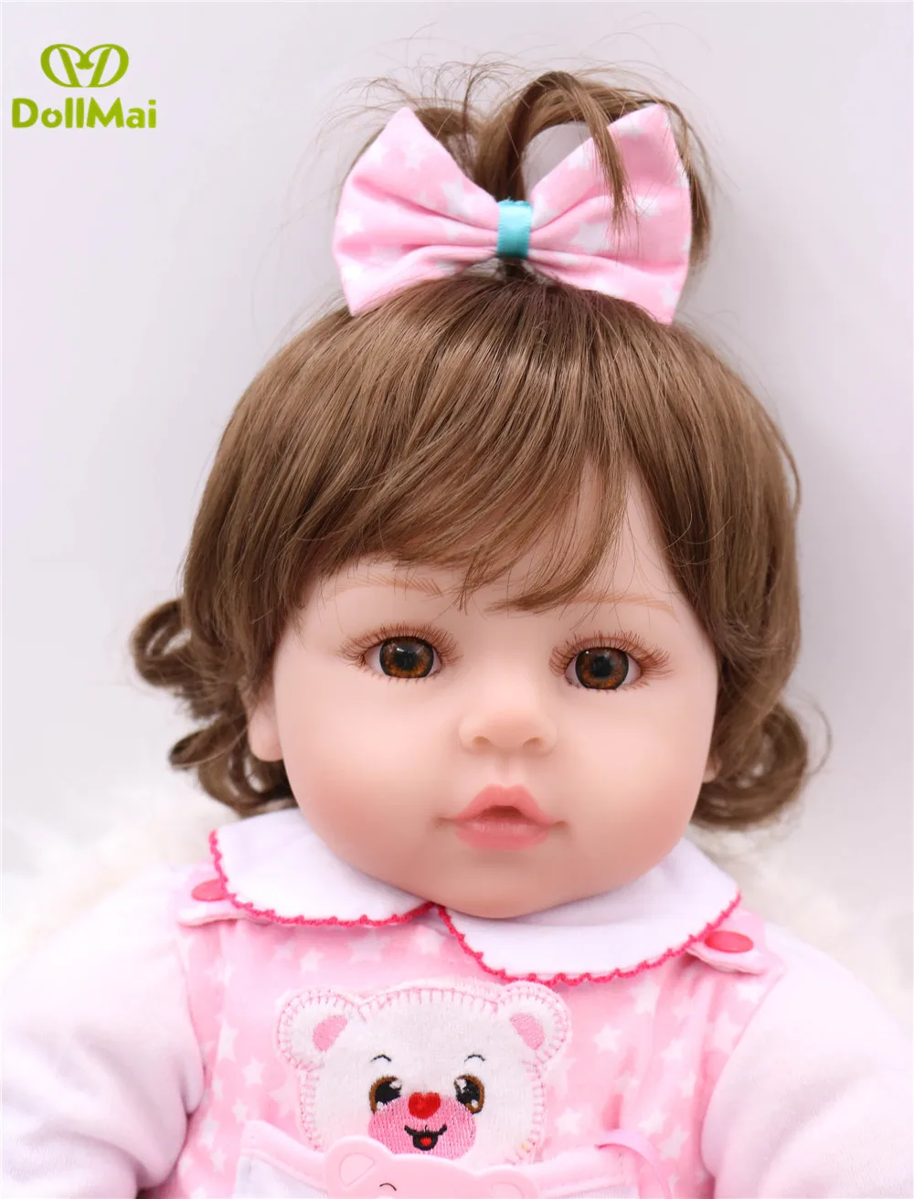 DollMai Reborn baby, кукла для маленьких девочек, 22 дюйма, 55 см, силиконовая Кукла reborn baby dolls, восхитительный реалистичный подарок для детей, bebes reborn