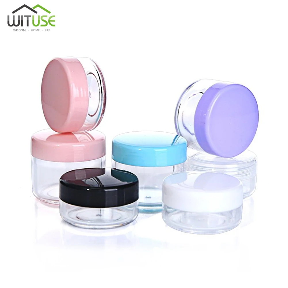 High Quality 5 Gram/ml Plastic Small Sample Container Jars for Cosmetic  Cream Makeup Jewelry Beads Art Craft Supplies Food BPA Free 