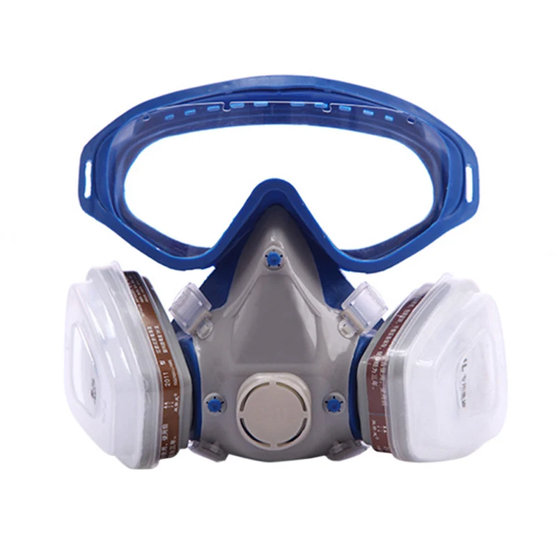

Silicone Full Face Respirator Anti-dust Mask Goggles Chemical Dustproof Anti Fire Paint LCC77