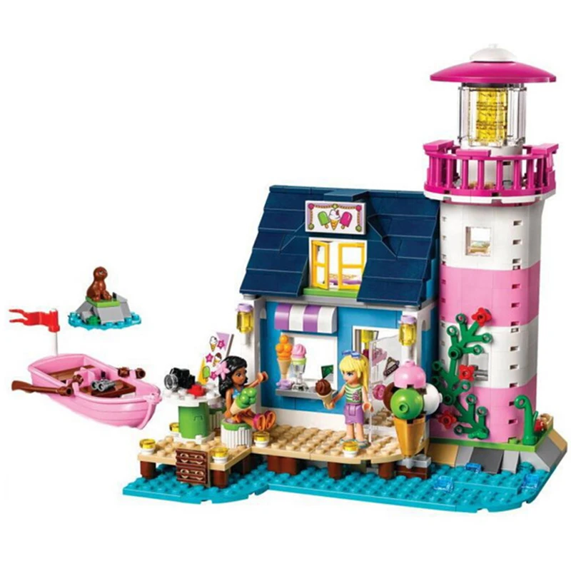 

478Pcs 79161 10540 Friends Heartlake Lighthouse Model Building Blocks Kit Block Brick Set Compatible LegoINGlys 41094 Friends