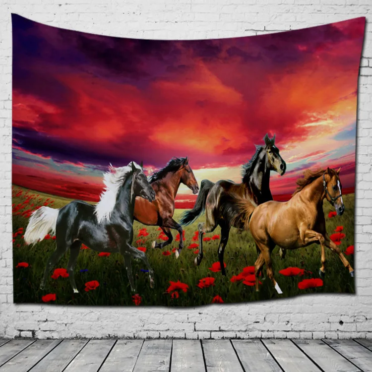 Настенный 3D гобелен с рисунком лошади 5 видов|hanging tapestry|wall hanging tapestrywall tapestry |