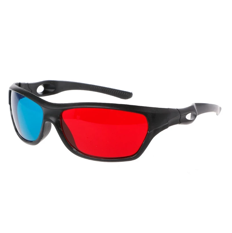 Универсальные 3D пластиковые очки/красный синий голубой 3D стекло анаглиф 3D кино игры DVD видения/кино черная рамка