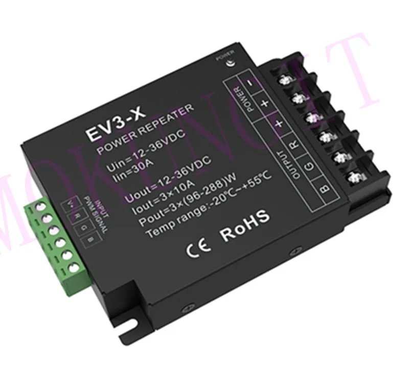 3CH*10A 12-24VDC CV Power Repeater EV3-X Dimming/color temperature/RGB 3 in 1 Constant Voltage Amplifier | Лампы и освещение
