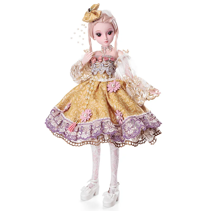 

BARBIE 1/3 BJD Doll 19 Moveable Joint Body Princess Dress Doll 60cm Partydress Wedding Design Dress Kids Toys Girl Birthday Gift