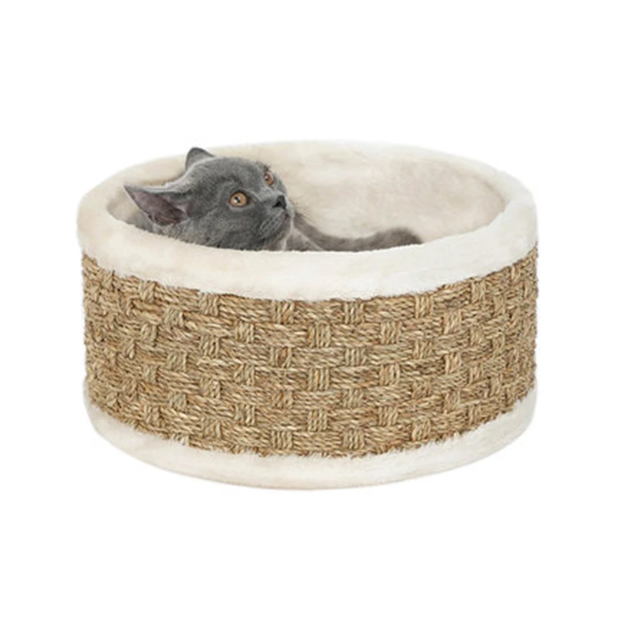 

Washable Plush Cat basket sleep sisal mat litter cotton cats bed kitten litter mat panier pour chat kedi evi pet products 50MW03