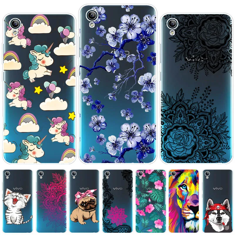 ДЛЯ Vivo Y91C чехол силиконовый мягкий ТПУ задняя крышка для защитные телефонные