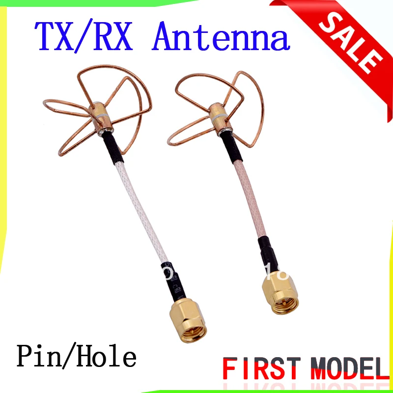 

FPV 5.8G 5.8ghz Clover 3 Blade Transmitting w/ 4 Blade Receiving Aerial Antenna (TX w/ RX) Straight/Bore Connector for fatshark