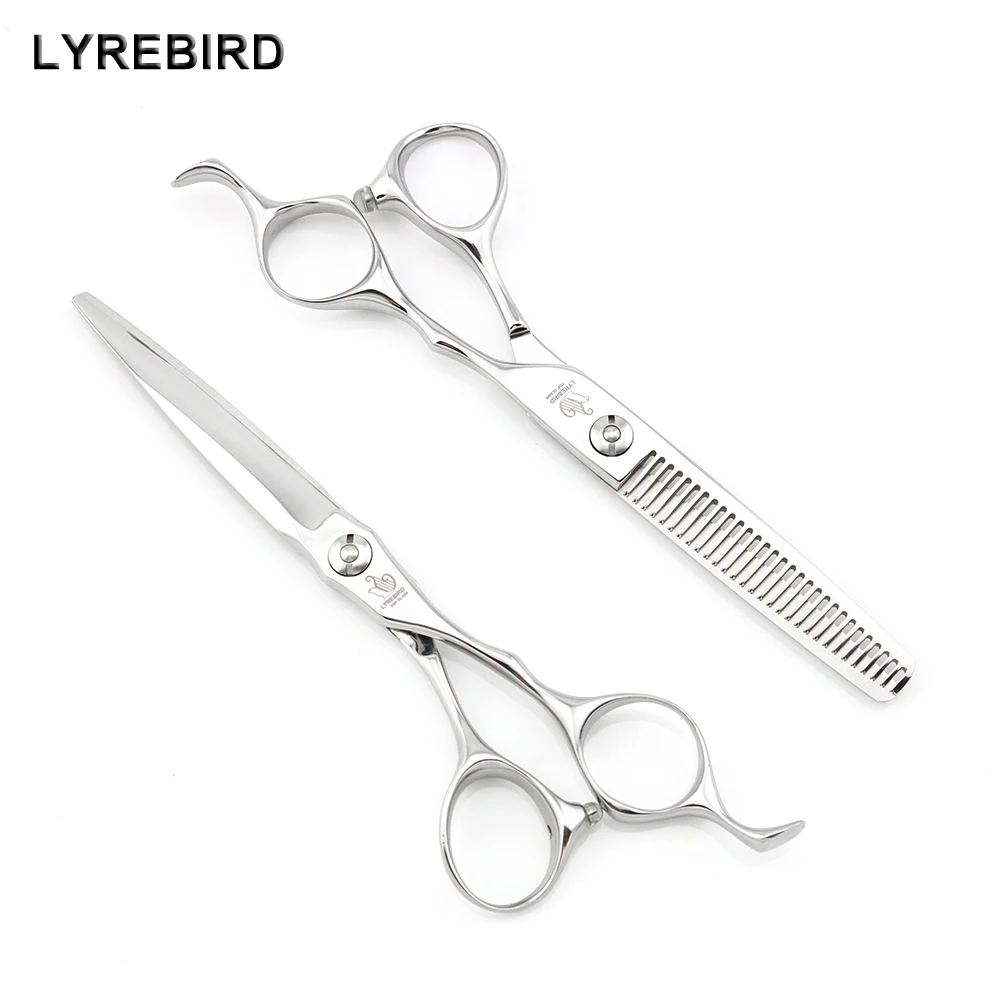 

Professional Barber Hair Scissors 6INCH Handmade Hair Shear Silver Sword Blade JAPAN 440C F31 Lyrebird TOP CLASS Simple Pack NEW