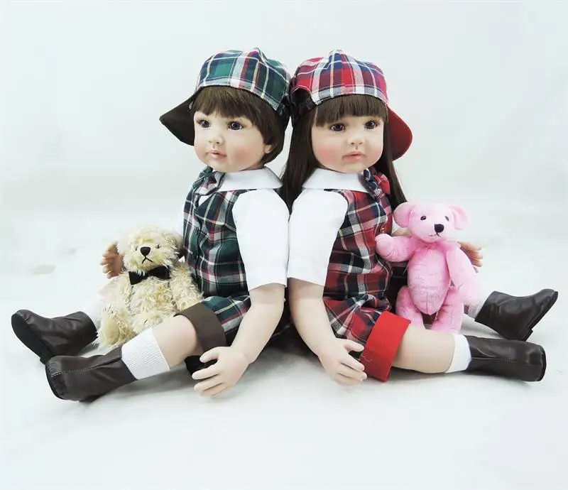

60cm silicone reborn baby boy doll toys lifelike simulated princess toddler girl babies bebe alive doll fashion gift play house