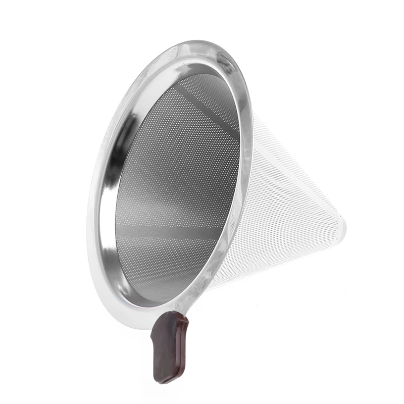 Портативный металлический фильтр из нержавеющей стали для кофе воронка/v-тип фильтры для чашки принадлежность для чая