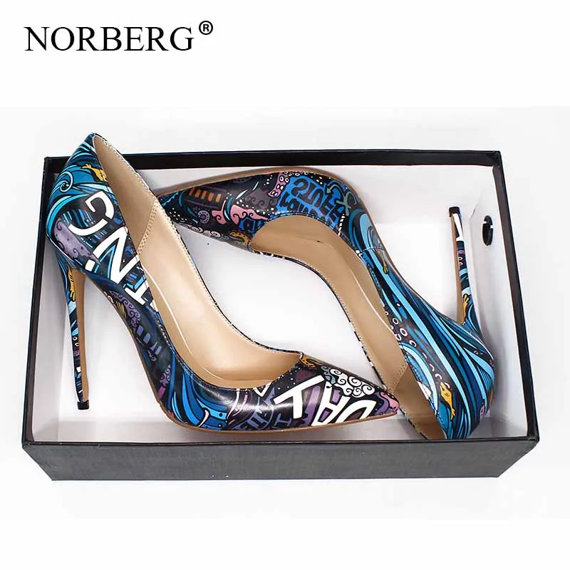 

NORBERG Women Pumps High Heels Sexy High Heels Shoes for Women Stilettos Fashion Luxury Wedding Party Shoes Big Size