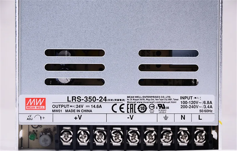 Источник питания означает хорошо LRS-350-24 серии 350 Вт 24 В PSU блок питания для Creality ENDER-3 CR10 Prusa 3d принтер запчасти