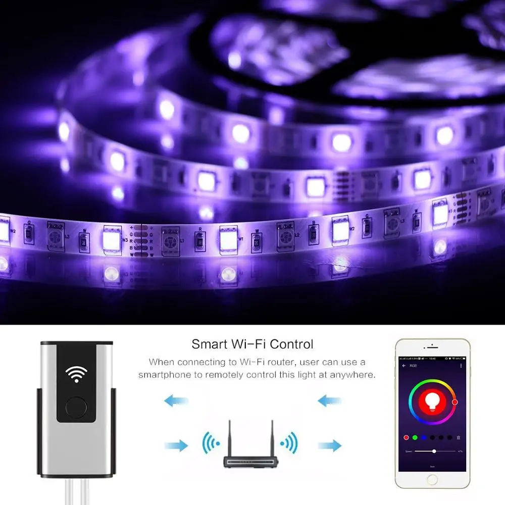 Интеллектуальный беспроводной контроллер WIFI для светодиодной подсветки с подсветкой RGB