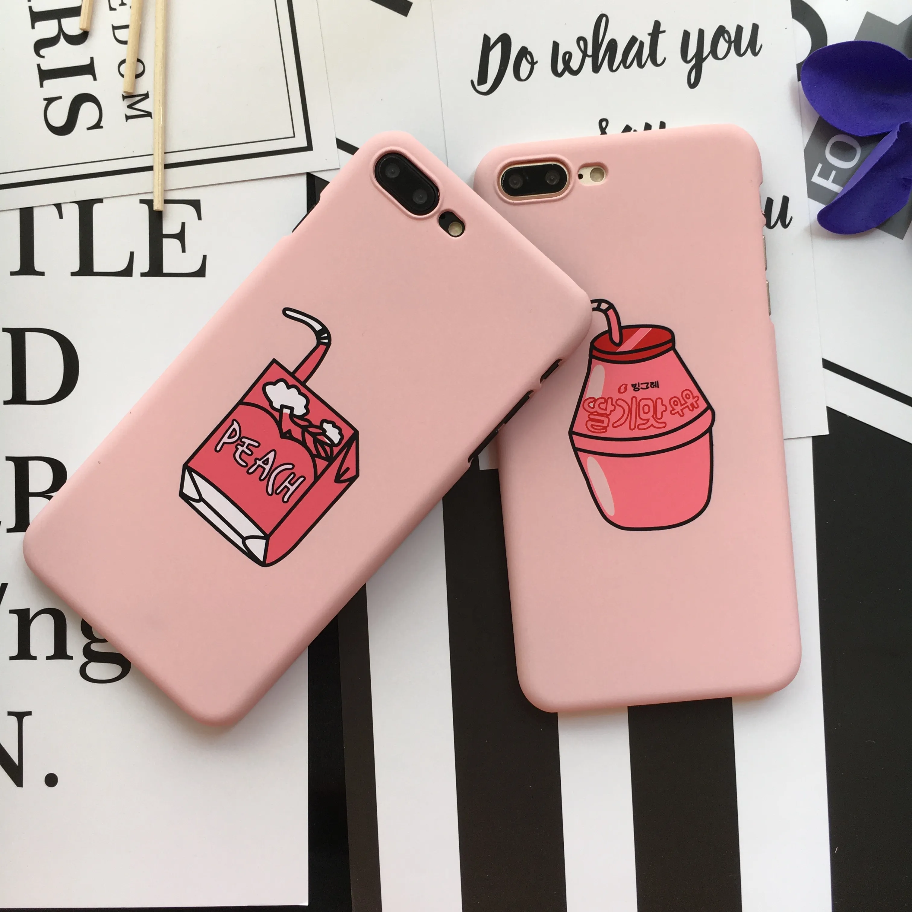 Fashion Cute Milk Box Case For iphone 6 6s plus 7 8 plus Cell Phone