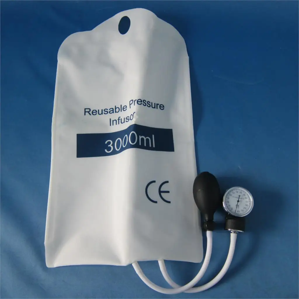 

Medical pressure Infusion bag 3000ml with gauge and bulb