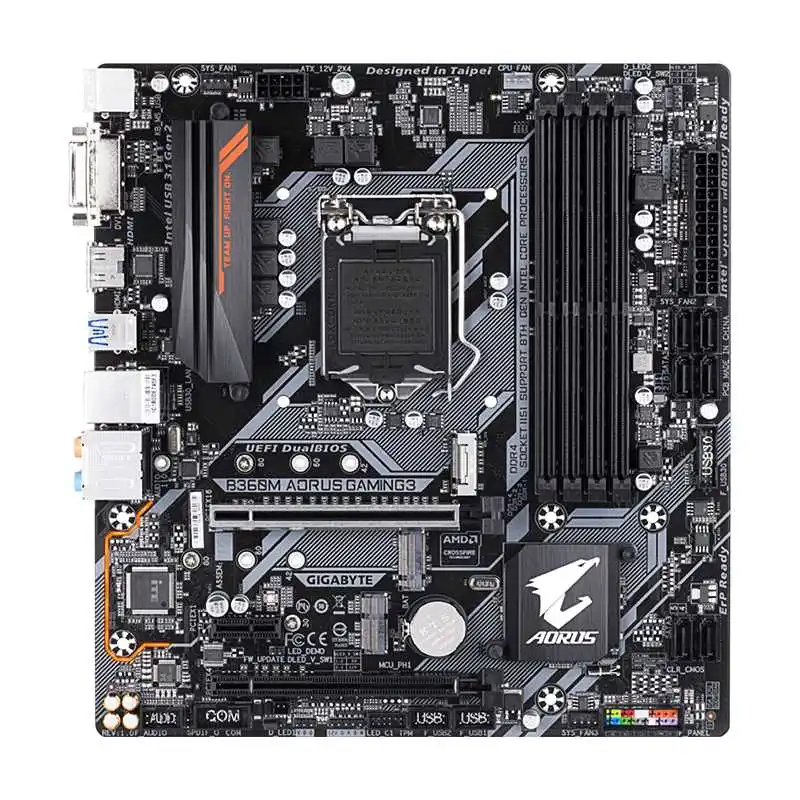 Для Gigabyte GA-B360M AORUS GAMING 3 б/у Оригинал B360 материнская плата B360M гнезда LGA1151 DDR4 USB3.0 SATA3 |