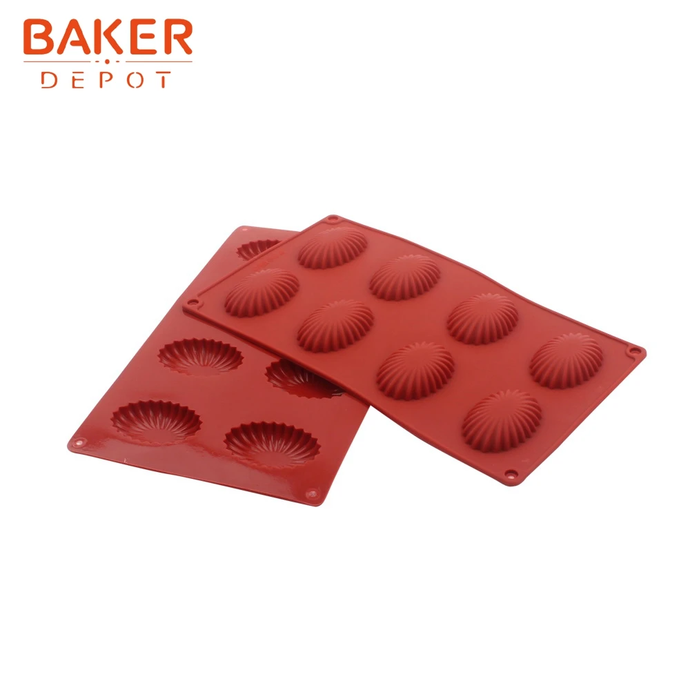 BAKER DEPOT силиконовая форма для торта печенья овальная форма для конфет 8 отверстий украшение для тортов, цветок инструмент для выпечки