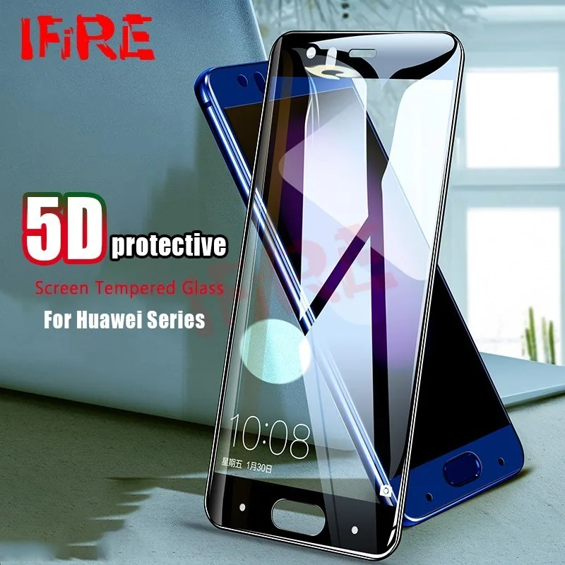5D полное защитное закаленное стекло для Huawei Honor 8 9 Lite 10 HD Защита экрана защитная