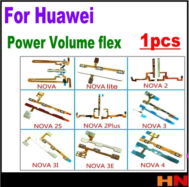 

1pcs Power Volume Up Down Button Key Flex Cable For Huawei Nova lite nova2 2 2S 3 3i 3E nova4 4 Replacement Repair Parts