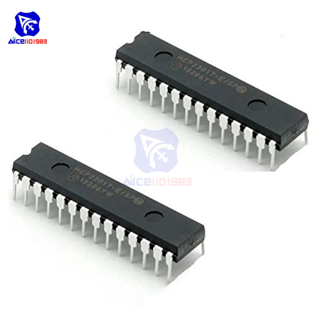 10 шт./лот IC откалывает MCP23017-E/SP MCP23S17 DIP28 16-бит I/O расширитель с I2C Интерфейс Интегральные схемы