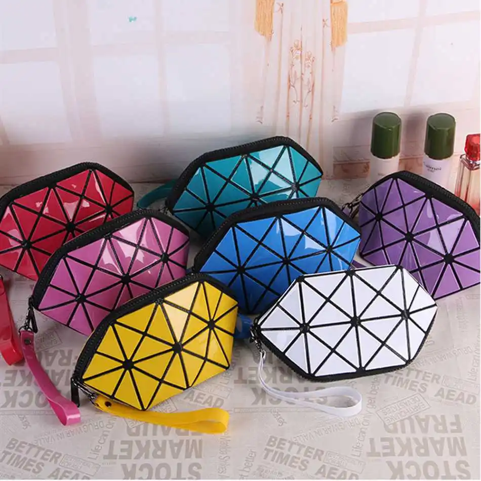 

Deformable Geometric Travel Cosmetic Bags Organizer Cute Makeup Bag Storage Pouch Neceser Handbag Make Up Bag Female Necessarie