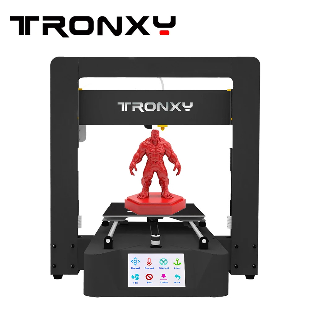 cheap Tronxy X6A 3d printer Printing 220*220*220mm Touch Screen Bowden Extruder Sheet Metal Frame 3D Printer kit Heated Bed Auto Level