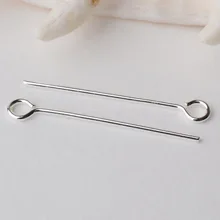 Твердые 925 пробы серебряные шпильки, булавка для глаз, ювелирные изделия diy серебряные компоненты