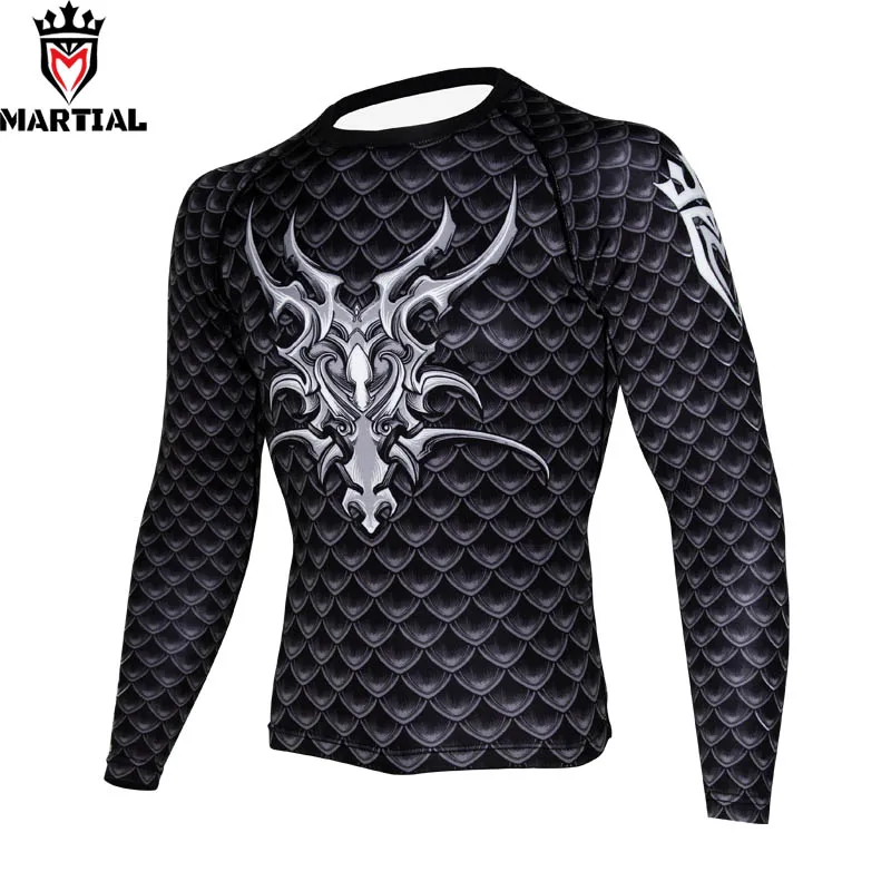 Martial: Guardian of Dragon Rashguard боксерская Рашгард компрессионная рубашка для тренажерного