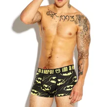 4 цвета, мультяшное Мужское нижнее белье, брендовые трусы-боксеры, хлопковые трусы-боксеры, шорты, мужские трусы