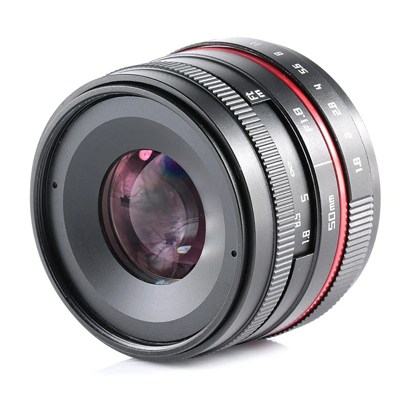 

New 50mm f/1.8 APS-C F1.8 camera Lens for Sony E Mount A6500 A7 II/M4/3 GH4 GH5 / Fuji X-T2 /Canon M10