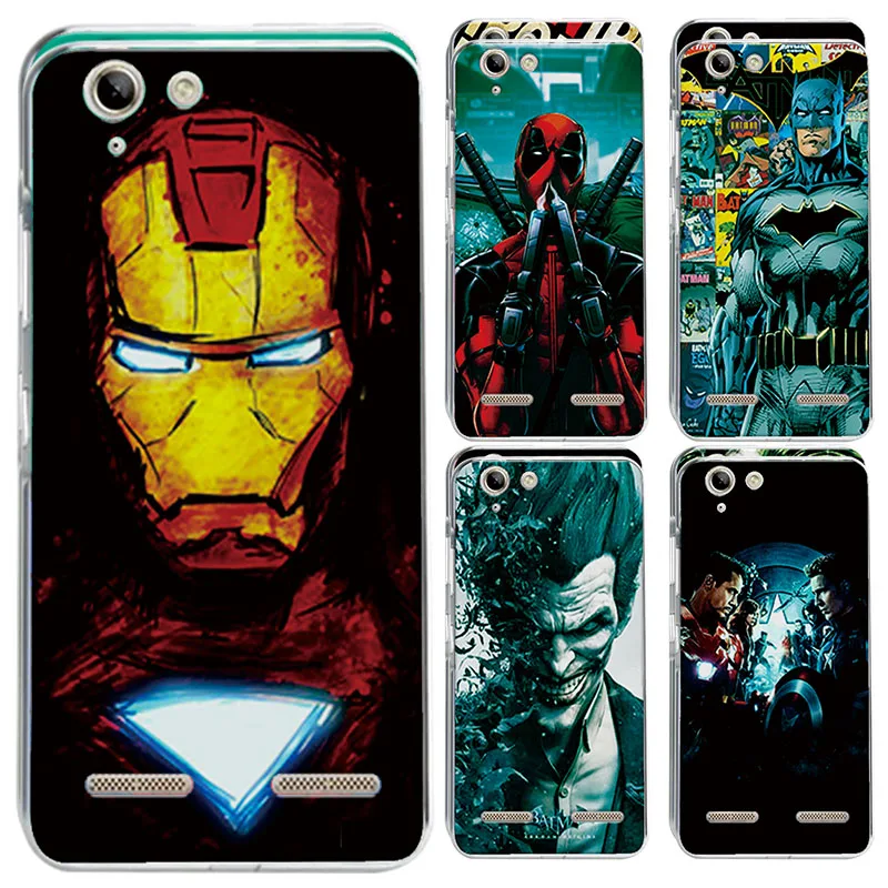 

For Lenovo Vibe K5 K5Plus Case Cover Charming Marvel Avengers Captain America Shield Iron man Spiderman Funda For Lenovo K5 5.0"