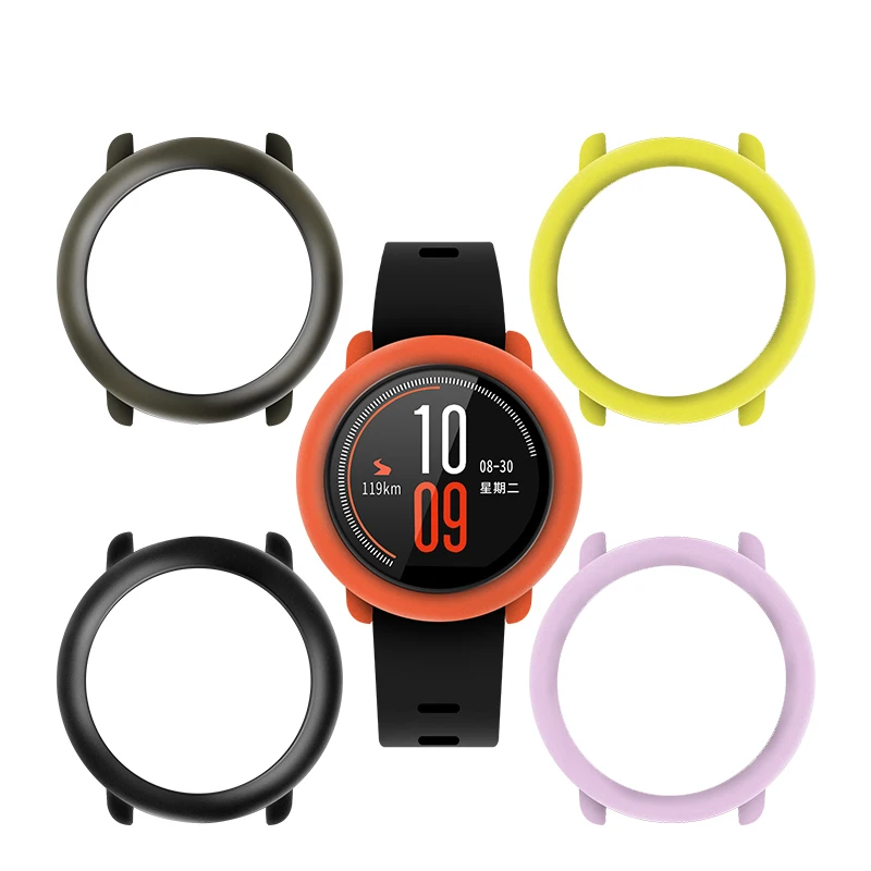 

for amazfit Sports Watch Frame Case Cover Shell Huami Amazfit PACE Replacement Watch Protective case +Sport Silicone strap 22mm