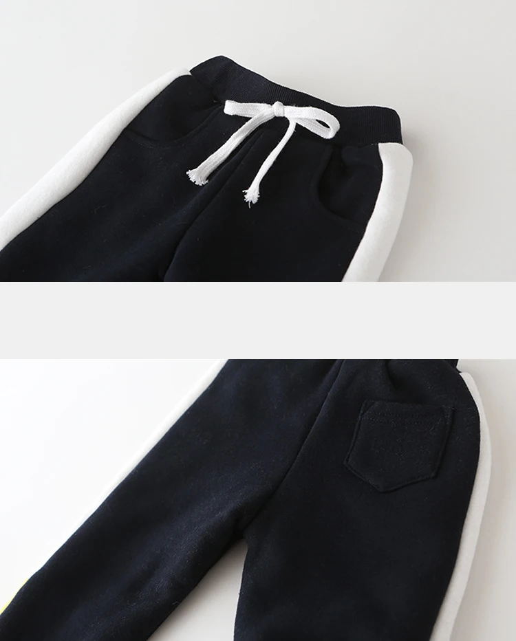 DIMUSI/зимние теплые флисовые штаны для мальчиков, хлопковые брюки для мальчиков, осенние спортивные штаны для детей, Длинные Лоскутные штаны для детей, BC189