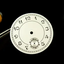 Классический 38,9 мм белый стерильный циферблат черные арабские цифры знаки циферблат подходит для ETA 6498 ручной завод D2