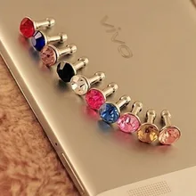 100 шт Универсальный блестящий чехол для телефона пылезащитный Разъем для мобильного телефона 3,5 мм наушники разъем смешанный цвет