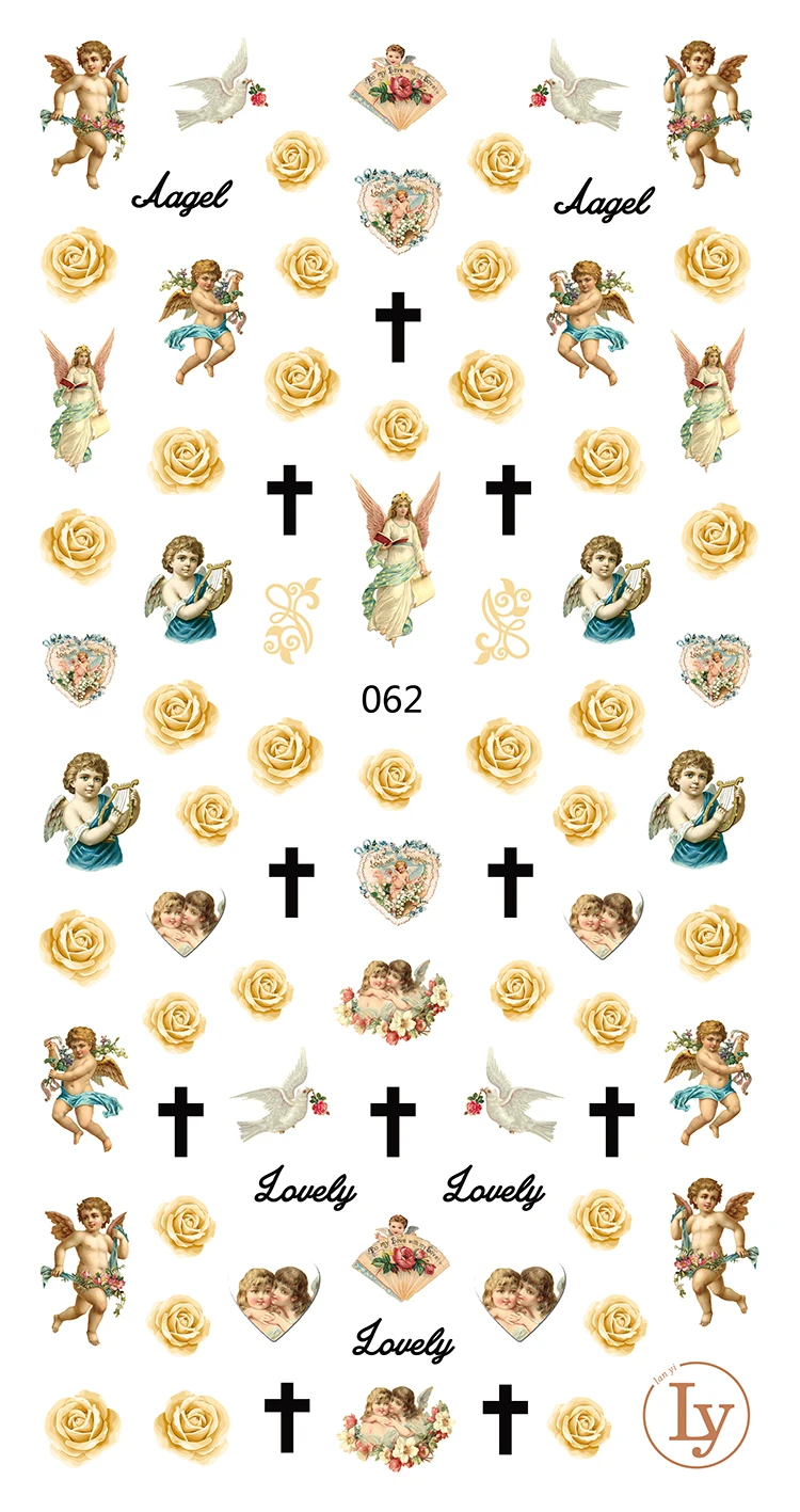 100pcs/lot LY061 070 candy Japan and Korea 3D nail stickers children's