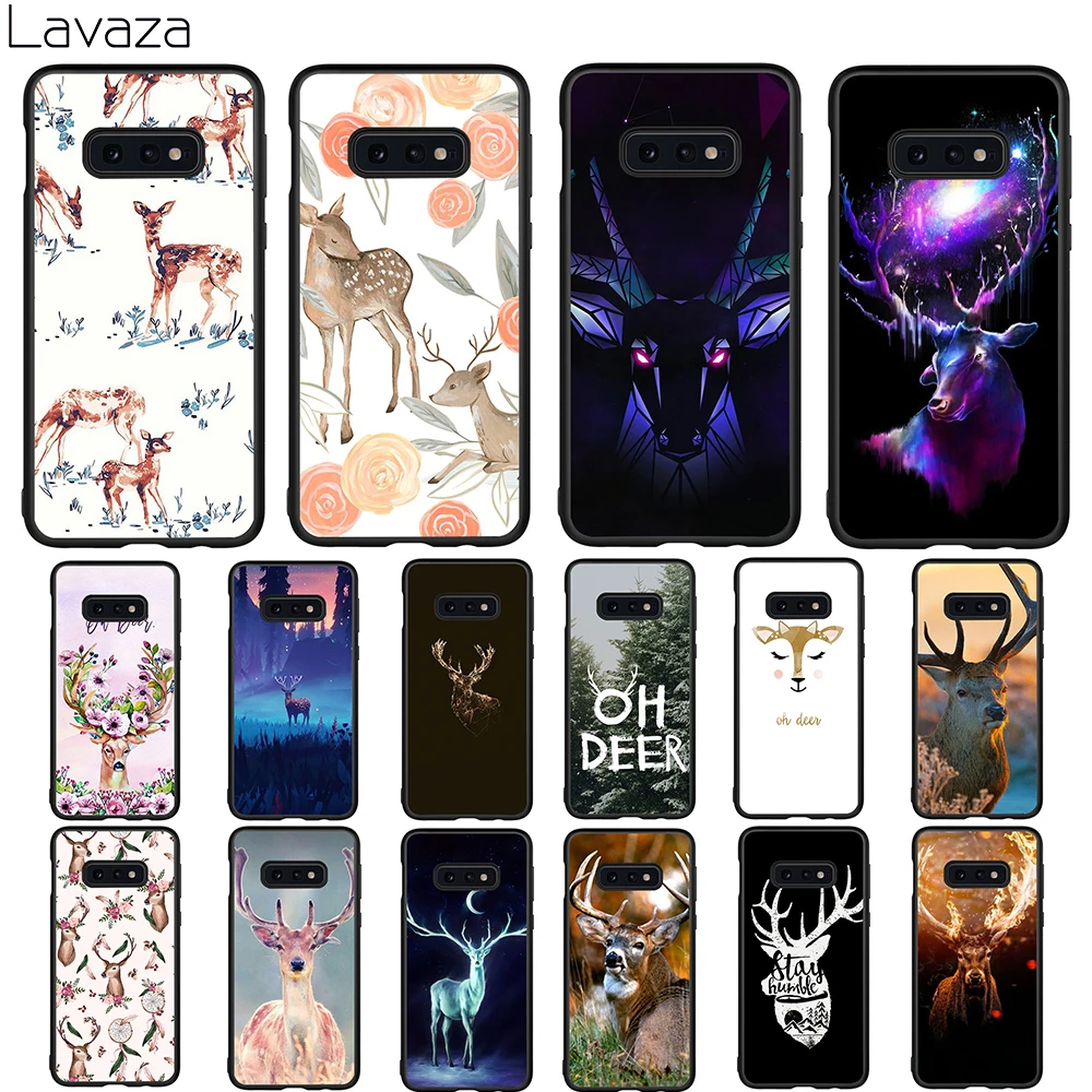 Lavaza Animal Deer Soft Case for Galaxy A3 A5 2016 2017 A6 plus A7 A8 A9 J6 2018 A10 30 40 50 70 |