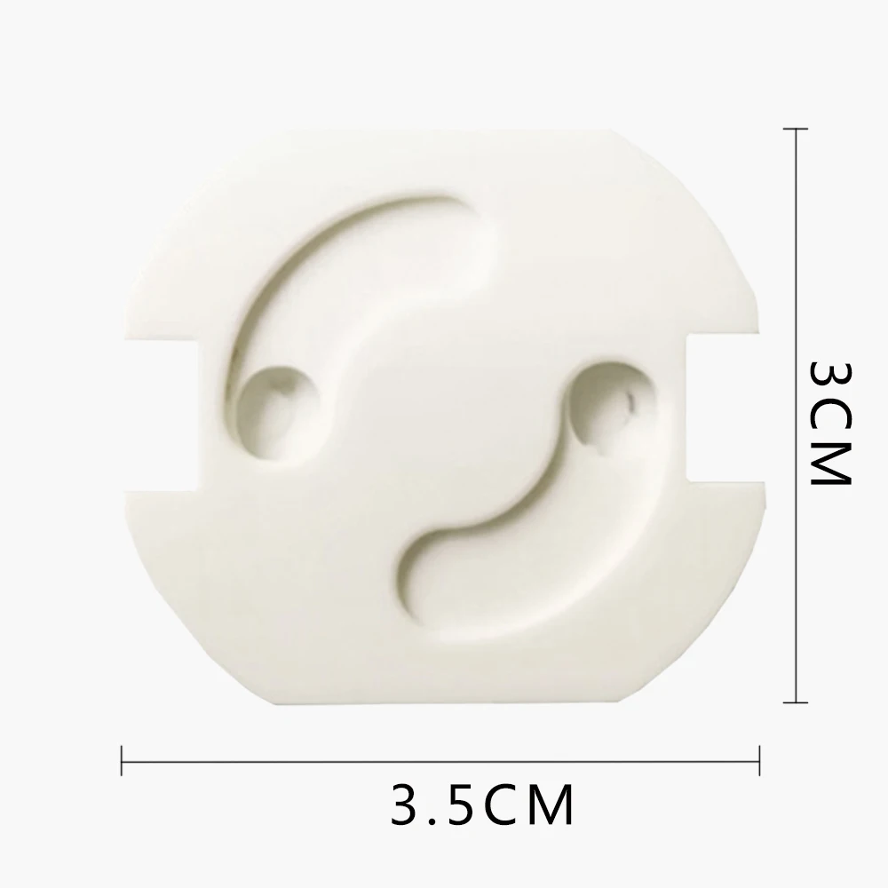 10pcs Baby Safety Rotate Cover 2 Hole Round European Standard Children Against Electric Protection Socket Plastic Security Locks