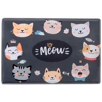

Cute Lovely Welcome Cat Design Indoor Bedroom Kitchen Door Mat Rug, 16X24 Inches