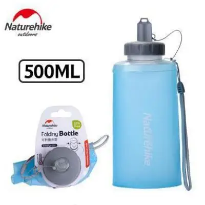 Naturehike 0.5L 0.75L Бутылки для воды ультралегкие складные силиконовые чашки открытый кемпинг Пеший Туризм Спортивная мягкая термос мешок для воды - Цвет: 500ML blue